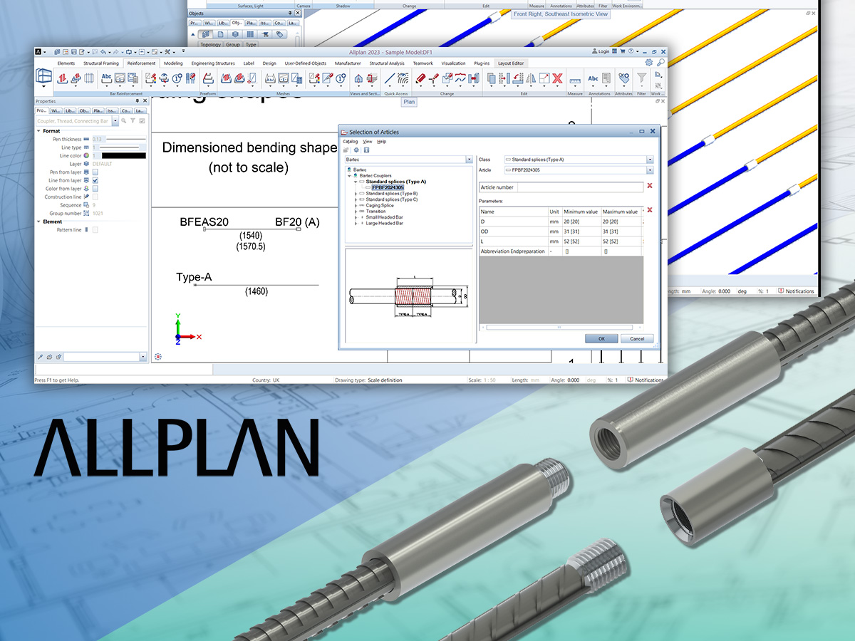 New coupler BIM tools for ALLPLAN!